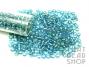 Size 6-0 Seed Beads - Transparent Silver Lined Aqua
